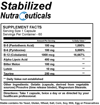 Stabilized Nutraceuticals NERVE SUPPORT 60ct
